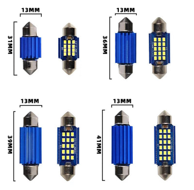 Bec Auto cu Led pentru Plafoniere, Portbagaj, Lampa Numar, 12V, Canbus, 41MM-2016-18SMD HB