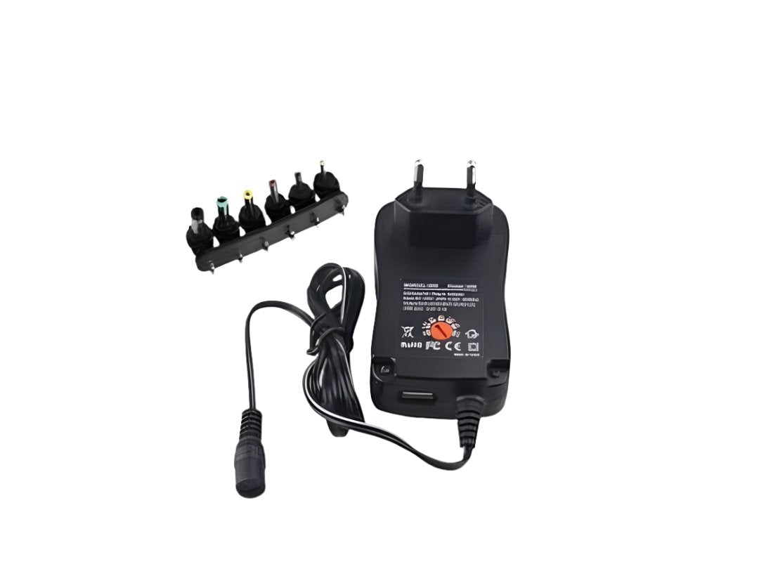 Incarcator Universal, cu Tensiune Variabila 30 W,6 Conectori de Tip 3V-12V, Negru